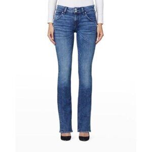 HUDSON 27 Beth Baby Boot-Cut Jeans w/ Flap Pockets Dean 28" x 33-1/2" med wash